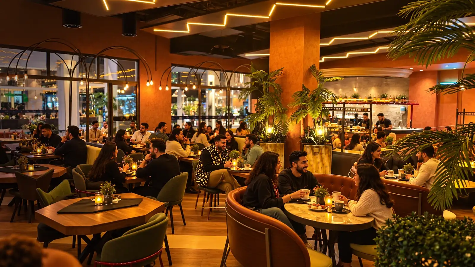Terrace Mocca Ümraniye Yamanevler ana salon ve sıcak oturma alanları